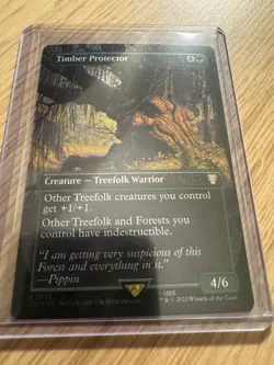 Timber Protector Borderless Commander: The Lord of the Rings Magic MTG Foil ! - Image 1