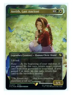Aerith, Last Ancient (Borderless) (Chocobo Track Foil) R 471 Commander: FF MTG - Image 1