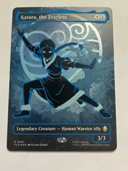 Katara, the Fearless Borderless Battle Pose ATLA MTG NM Pack fresh Neon Ink Foil - Image 1