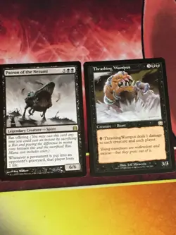 C6456 MTG MAGIC THRASHING WUMPUS 166 PATRON OF THE NEZUMI 93 LP RARE - Image 1