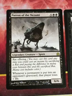 C6456 MTG MAGIC THRASHING WUMPUS 166 PATRON OF THE NEZUMI 93 LP RARE - Image 2