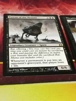 C6456 MTG MAGIC THRASHING WUMPUS 166 PATRON OF THE NEZUMI 93 LP RARE - Image 3