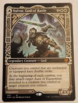 Halvar, God of Battle KHM #299 Showcase Mythic Regular NM+ - Image 1