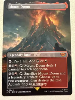 Mount Doom (Borderless) - LOTR Mythic MTG NM ?? Tolkien - Image 1