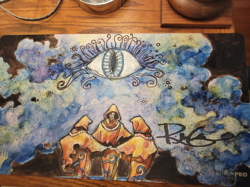 Magic the Gathering Ultra Pro Playmat Dark Ritual Rebecca Guay SIGNED Mint / New - Image 1