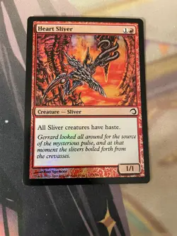 MTG - HEART SLIVER - FOIL - PREMIUM DECK SLIVERS - LP - COMMON - Image 1