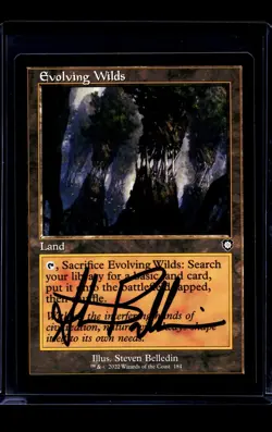 MTG Magic The Gathering BRC Commander AP Artist Proof Auto #184 Evolving Wilds - Image 1