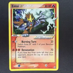 2005 EX Unseen Forces GOLD STAR Entei Holo Foil Rare 113/115 Pokemon - Image 1