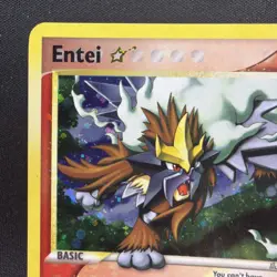 2005 EX Unseen Forces GOLD STAR Entei Holo Foil Rare 113/115 Pokemon - Image 2
