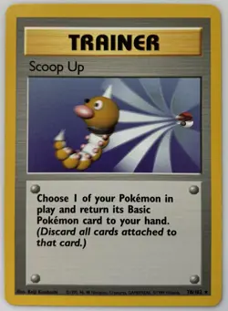 Pokemon TCG Scoop Up Trainer Base Set Rare 78/102 Base Set Near Mint - Image 1