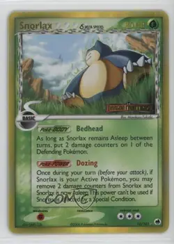 Snorlax Reverse Foil Pokemon EX Dragon Frontiers #10 2006 - Image 1