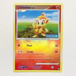 Chimchar 56/100 Reverse Platinum Stamp Pokemon 2008 Burger King Promo Near Mint - Image 1