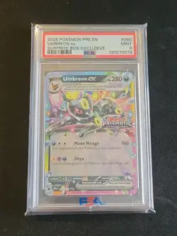 2025 Pokemon Surprise Box Umbreon EX #060/131 Stamped PSA 9 MINT Prismatic PRE - Image 1
