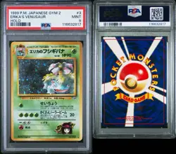 1999 Pokemon Japanese Gym 2 Erika’s Venusaur Holo Rare #3 PSA 9 MINT - Image 3