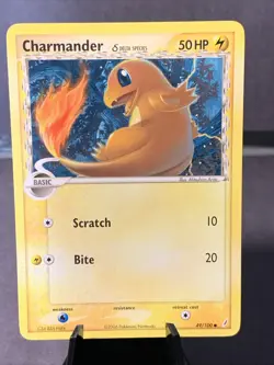Pokemon TCG Charmander Delta Species #49/100 Crystal Guardians NM/M Common - Image 1