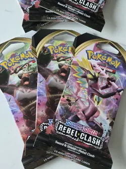 6x Rebel Clash Blister Packs - Factory Sealed Pokemon Sword & Shield Booster Lot 820650806827 - Image 2