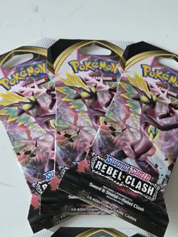 6x Rebel Clash Blister Packs - Factory Sealed Pokemon Sword & Shield Booster Lot 820650806827 - Image 3