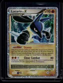Pokemon TCG Lucario LV.X DP12 Diamond Pearl Promo DMG - Image 1