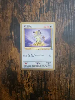 1999 Pokemon Jungle Meowth 56/64 - Gold Border Fruit Roll-Up Promo - Image 1
