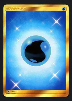 Water Energy Secret 124/111 Crimson Invasion Secret Rare Pokemon TCG - Image 1