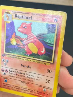 CARTE POKEMON REPTINCEL 24/102 EDITION 1 FR SET DE BASE PEU COMMUNE - BE - Image 2