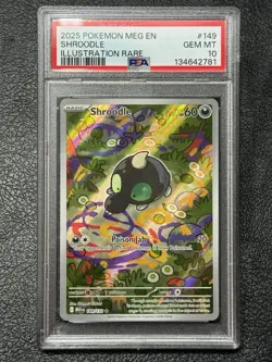 Shroodle 149/132 - PSA 10 - Illustration Rare - Pokemon TCG: Mega Evolution - Image 1