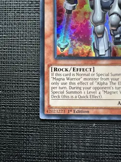Yu-Gi-OH TCG Alpha The Electromagnet Warrior SDMY-EN001 Super Rare 1st Ed NM - Image 5