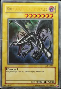 Yu-Gi-Oh! Rotaugiger Blauer Drache LOB-G056 Ultra Rare [P] Old Print | DE 2002 - Image 1