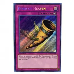 YUGIOH Horn of Heaven LCYW-EN090 1st edition Secret Rare LP - Image 1