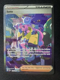 Pokemon TCG Paldean Fates Iono Holo Card 237/091 Special Illustration Rare - Image 1