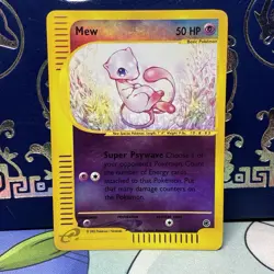 Mew 019/165 Reverse Holo Expedition English Pokemon Card E-Reader Vintage MP + - Image 2