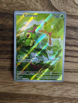 Caterpie 172/165 Illustration Rare Scarlet & Violet 151 Pokemon Card - Image 1