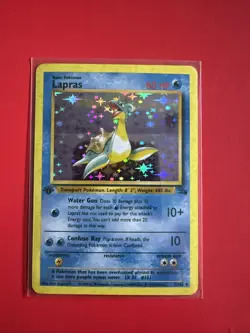 Pokemon TCG Lapras 1st Edition Card Fossil Set 1999, 25/62 - Image 1