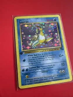 Pokemon TCG Lapras 1st Edition Card Fossil Set 1999, 25/62 - Image 2