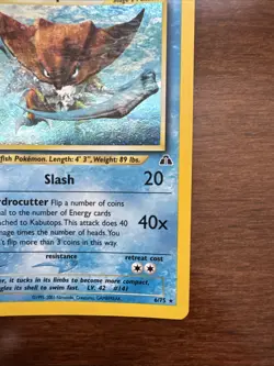 Pokemon TCG Kabutops Neo Discovery Holo Card 6/75 Unlimited Rare - Image 4