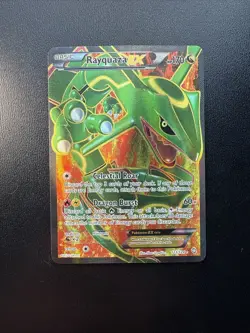 FREE SHIPPING Rayquaza EX Full Art Ultra Rare Card Dragons Exalted 123/124 MP - Image 1