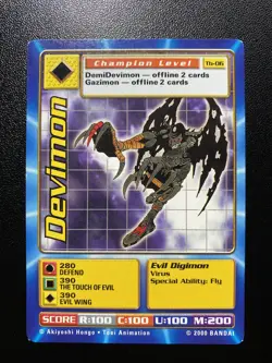 Devimon Tb-06 | Digimon Digi-Battle Taco Bell Promo Card LP-NM | Bandai 2000 - Image 1