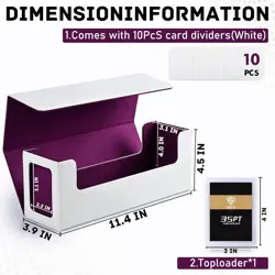 MTG Card Deck Box with Display Window,Card Storage Box Holds 600+ Single-Sl - Image 2