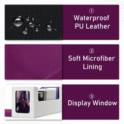 MTG Card Deck Box with Display Window,Card Storage Box Holds 600+ Single-Sl - Image 4