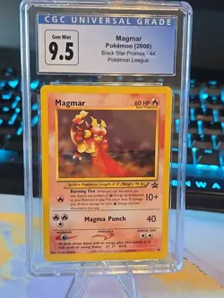 ???? Magmar Black Star Promo Gem Mint 9.5 Card Number 44 #044 Vintage English - Image 1