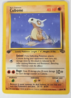 Pokemon TCG First Edition Cubone WOTC Jungle Set Card #50 Common Never Played ! - Image 1