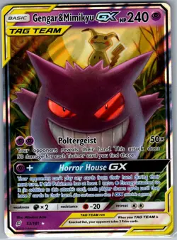 Gengar & Mimikyu GX 53/181 SM - Team Up - Pokemon Card - NM - Image 1