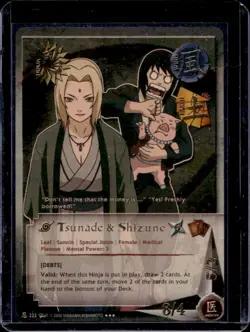 2002 Naruto Collectible Card Game Tsunade & Shizune #223 - Image 1
