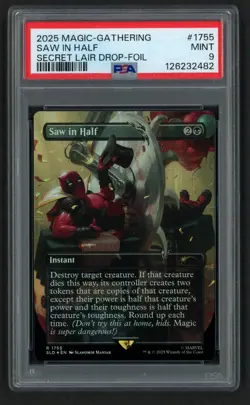 ***PSA 9 FOIL Saw in Half Deadpool Secret Lair*** MTG Promo Magic Kid Icarus - Image 1