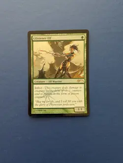 MTG Glistener Elf: FNM PROMO FOIL #1 - EX-MT - Image 1
