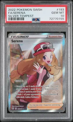 2022 POKEMON SWORD & SHIELD SILVER TEMPEST #193 FULL ART/SERENA PSA 10 - Image 1