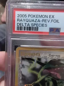 2005 Pokemon EX Delta Species #13 Rayquaza-Reverse Foil PSA 1 (POP 16) - Image 2