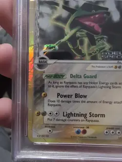 2005 Pokemon EX Delta Species #13 Rayquaza-Reverse Foil PSA 1 (POP 16) - Image 4