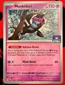 Pokemon Asia Exclusive Munkidori Gym Promo Stamped 095/167 - Image 1