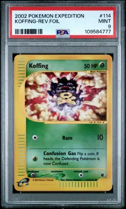 PSA 9 Koffing 114/165 Reverse Holo 2002 Pokemon Expedition 7408 #078 - Image 1